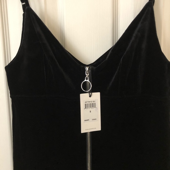 [S] 7 For All Mankind Velvet Zipper Sheath Dress - Picture 6 of 7